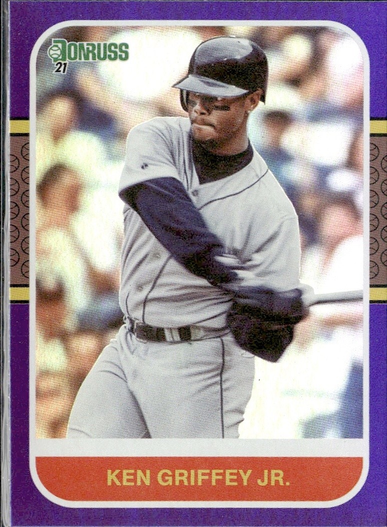 2021 Panini Donruss Donruss (1987 Retro design) Ken Griffey Jr. #235 Purple Holo