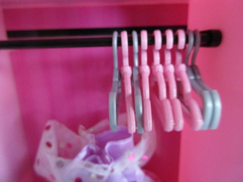 Pink Doll Wardrobe Closet - Two Dresses with Hangers Included - Used - Toy - Picture 5 of 15