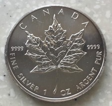 Canada 2002  Fine Silver Maple 1oz Bullion Coin
