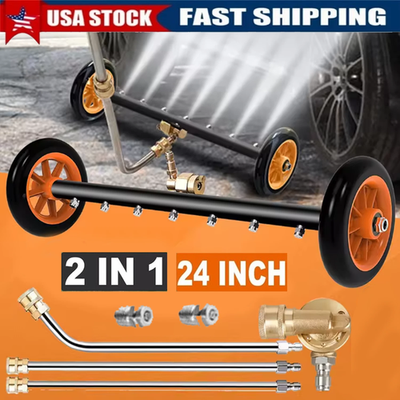 #ad 24quot; 4000PSI Under Car Pressure Washer Undercarriage Cleaner Underbody Wash Broom $40.98