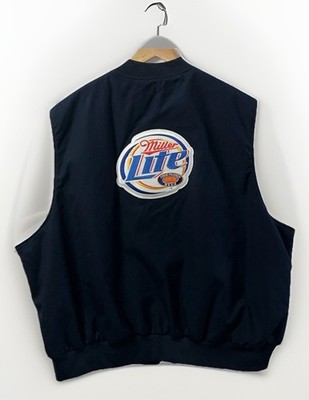 Mens Miller Lite Beer Delivery Guy Vest Sleeveless Full Zip 3M Thinsulate Sz 3XL