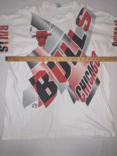 Camiseta XXL De Colección Chicago Bulls Licencia Oficial Para Hombre NBA Años 90 AOP Doble Lado - Imagen 12 de 13