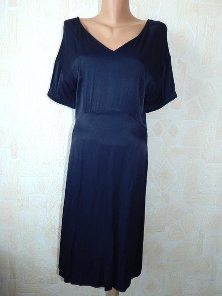 Women Emporio Armani Dress Navy Satin 40 / L / 48