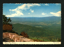 Skyline Drive Shenandoah National Park Virginia Postcard Indian Old Fields 1969