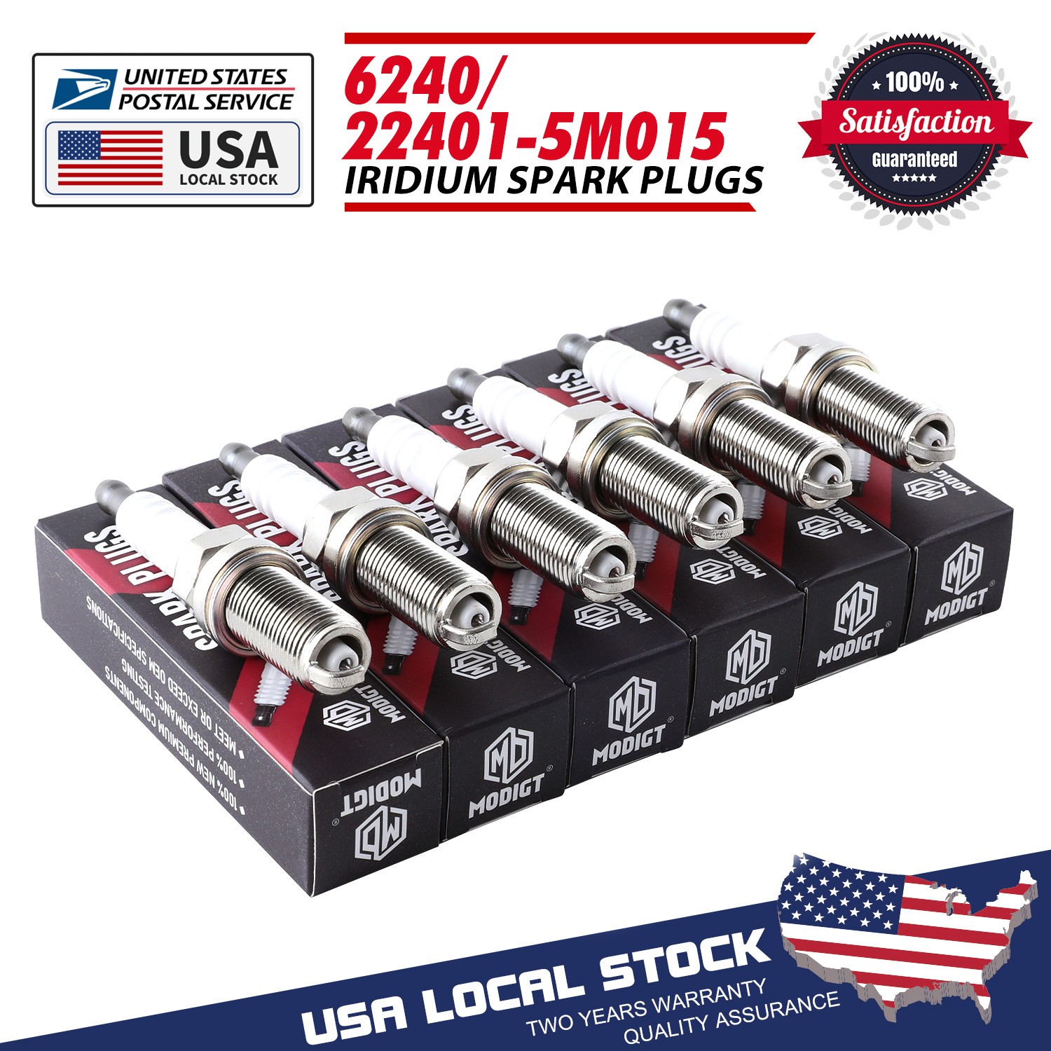 6Pcs Fit NGK Laser Iridium Spark Plugs PLFR5A11 6240 22401-5M015 OEM Quality