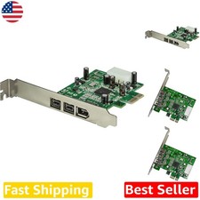 PCIe FireWire Card 3 Port 1394b 800Mbps, 1394a 400Mbps, Native Chipset, TAA