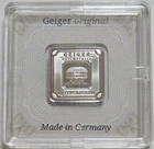 GEIGER EDELMETALLE 5 GRAM 999 FINE SILVER SQUARE BAR IN CASE COA
