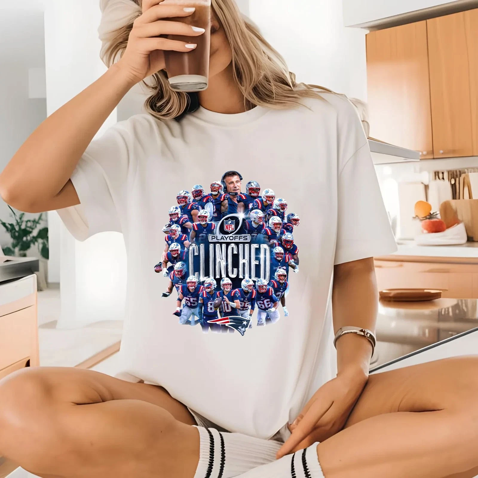 New England Patriots Let's Go Playoff T-Shirt