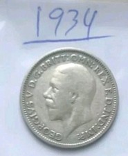 Royaume-Uni ARGENT britannique 🇬🇧 6 pence six pence 1934 🇬🇧 George V 🇬🇧 Grande-Bretagne