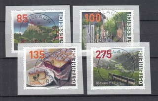 ÖSTERREICH Dispensermarken MiNr. 57/60 15. Ausgabe (2022) gestempelt/o