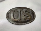 Civil War US Belt Buckle Worn In Fort Fisher Confederate Soldier Clothing Old