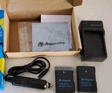 Powerextra Mini DV Digital Video Battery Power 2pack w/Car & Plug In Charger NIB