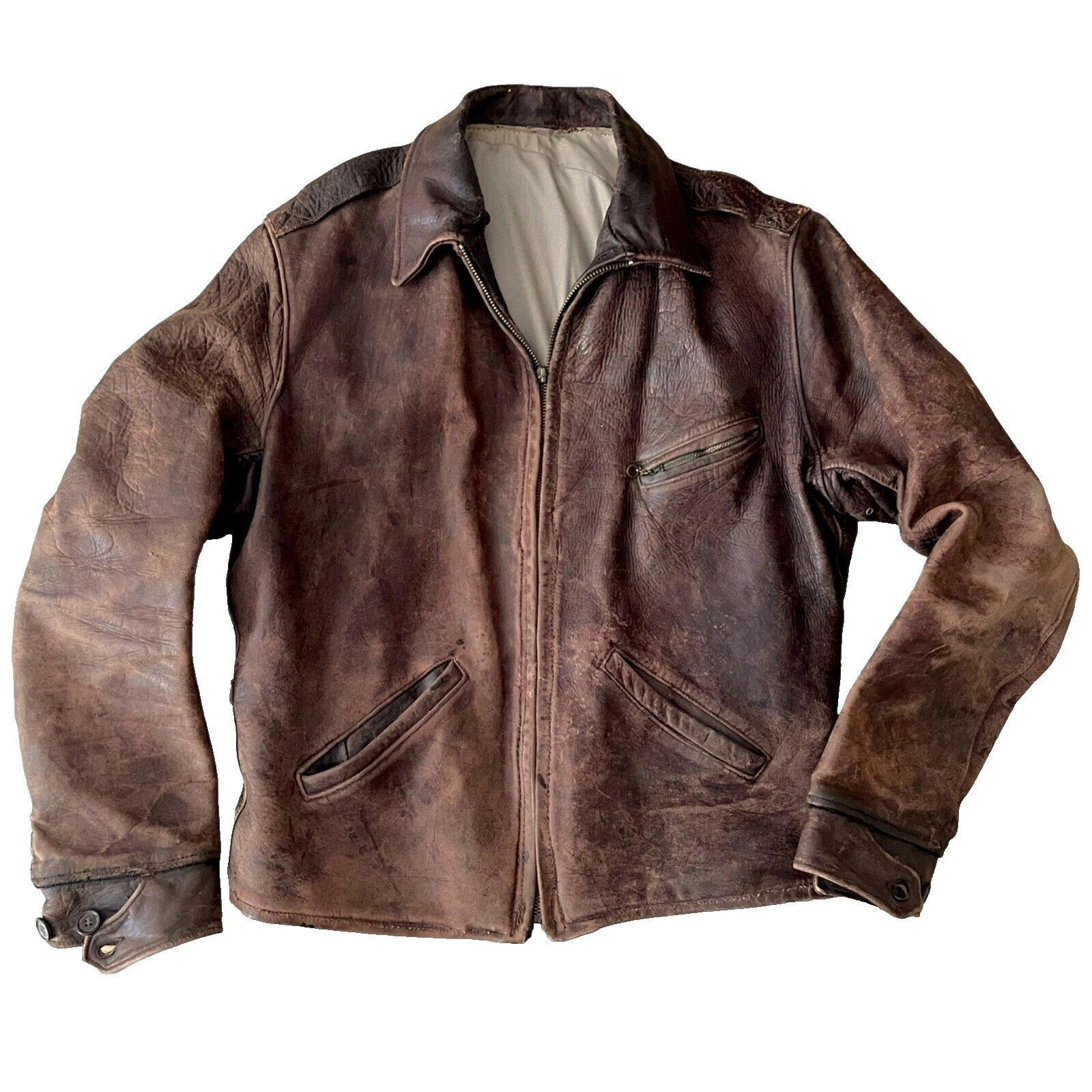 1940s Leather Outerwear Coats & Jackets for Men