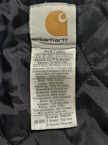 Vintage Carhartt J22 MOS Quilt Lined Duck Canvas Jacket Men’s Size XL Green READ - Picture 15 of 16