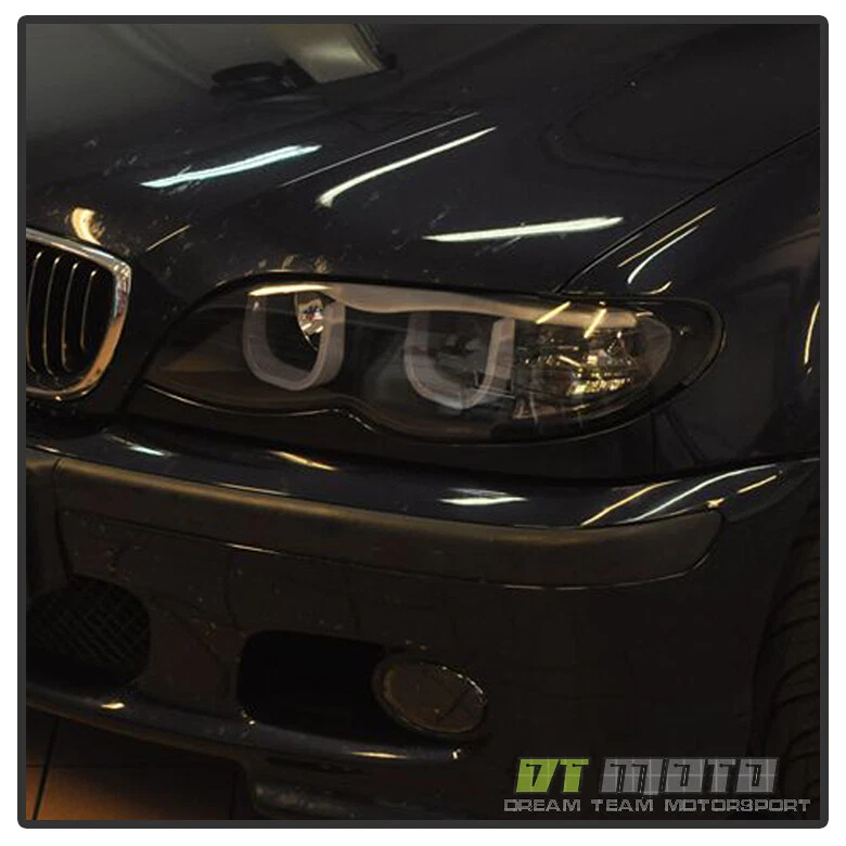 Faros proyectores halo LED [estilo 3D] serie 3 sedán negro BMW E46 2002-2005 Foto 2 de 4