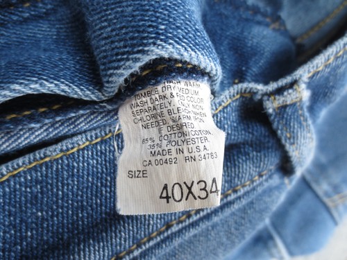 Vintage Lee Riders Jeans Mens 36x25* Actual Blue Denim Blend Faded Made In USA - Picture 9 of 23
