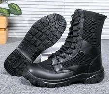 Mens Womens Army Tactical Boots Combat Workout Shoes Lightweight Breathable
