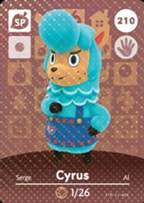 Animal Crossing Series 3 amiibo 210 - Cyrus North American copy 