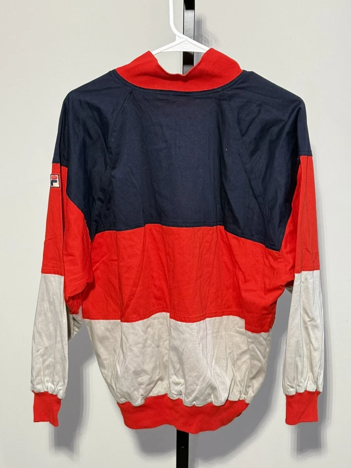 FILA Men Jayden Colorblock 100% Cotton Sweatshirt. Size 38 - Image 2 of 4