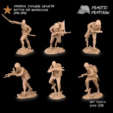 PLASTIC PLATOON Japanese soldiers Battle Of Guadananal 1942-1943 Scale 1:32
