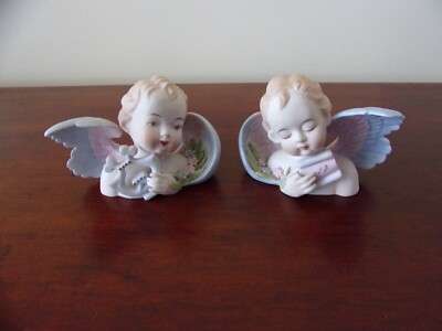 Vintage Lamore China Pair Of Cherubs Made In Occupied Japan (Imperfect)