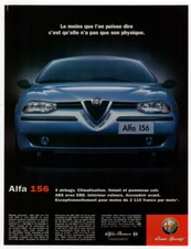 2000 ALFA ROMEO 156 Vintage Original Print AD | Blue face car photo France