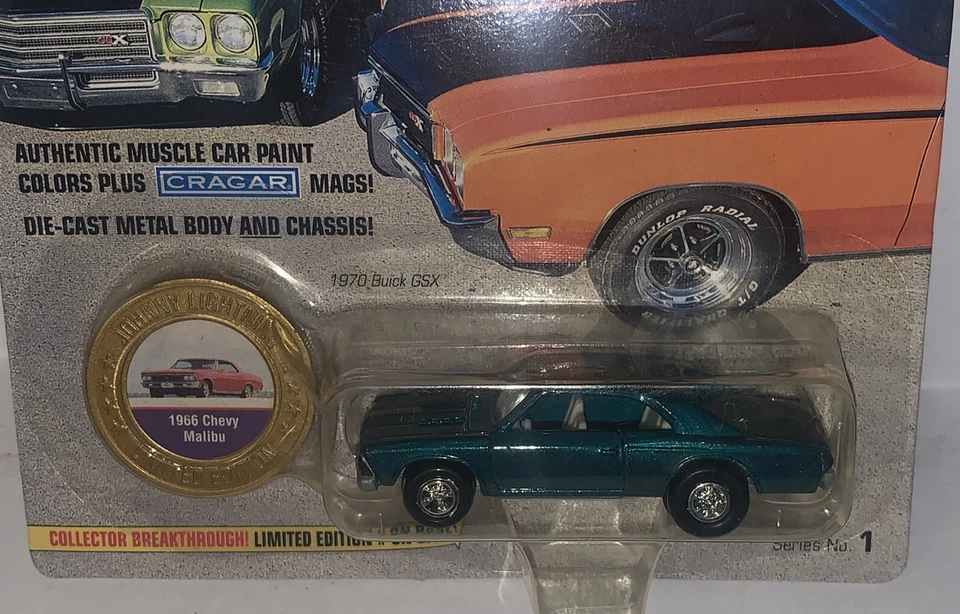 Chevy Malibu 1966 Johnny Lightning Muscle Cars verde/edición limitada 20000 EE. UU. Foto 3 de 4