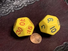 Large Time Dice (AM) Hours Minutes Learn Teach Manipulate - RPG Tool Tabletop