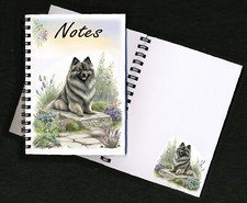 Keeshond Dog Notebook/Notepad + small image on each page by Starprint