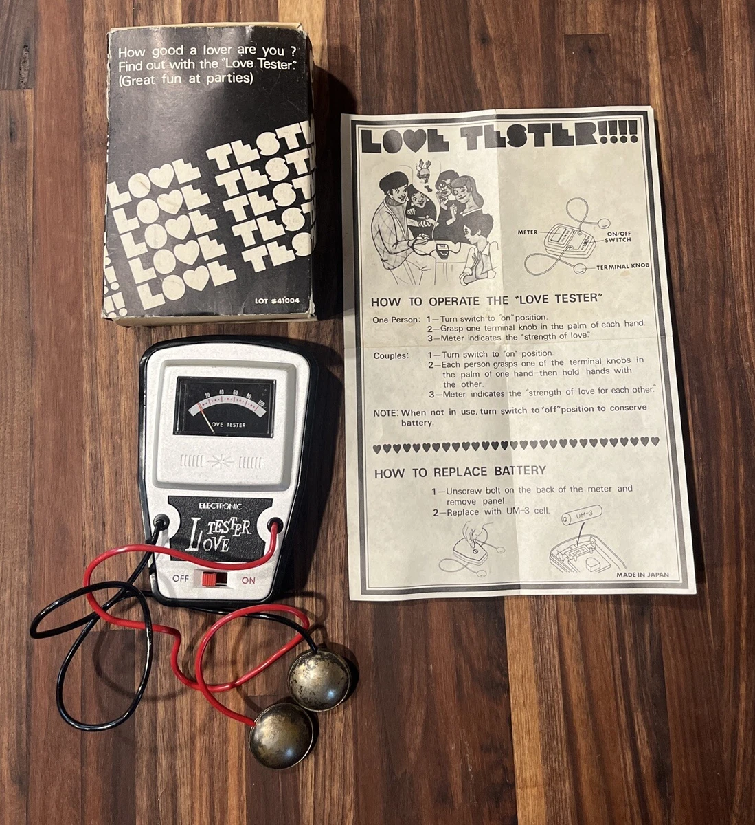1969 NINTENDO LOVE TESTER VINTAGE WORKING Electronic Handheld Tabletop Game  | eBay