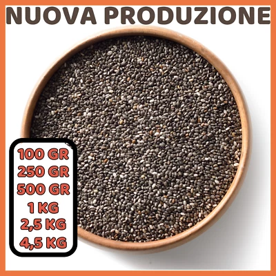 GUSTI D'APRILE Semi Di Chia al Naturali Crudi di Qualità NUOVA PRODUZIONE proprietà benefici