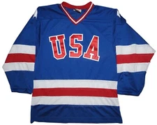 Vintage USA Hockey Jersey K1 Sportswear Blue Red White Stars Retro Men's Medium