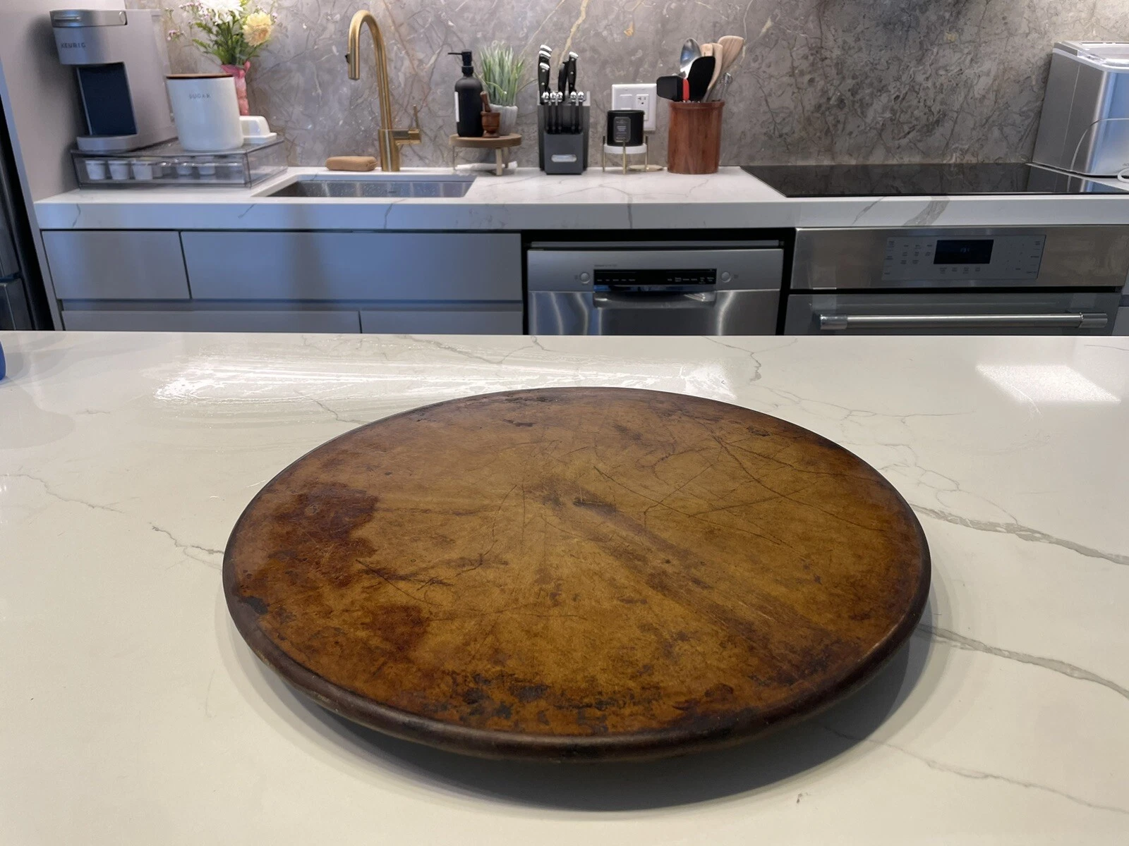 Pampered Chef Family Hetirage Collection Usa, 15" Flat Pizza Stone Cookie Baking