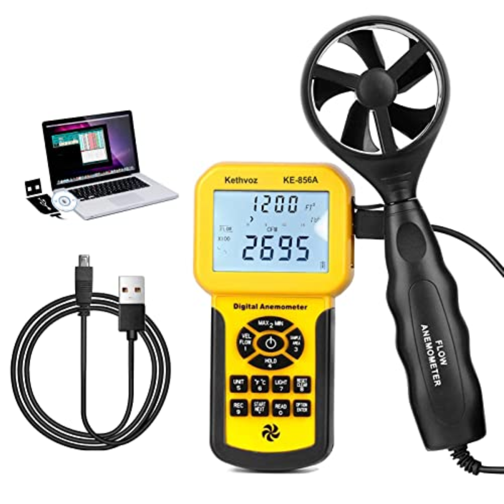 HVAC Anemometro per Vento VelocitÃ , Misuratore di Flusso d'aria Industriale CFM
