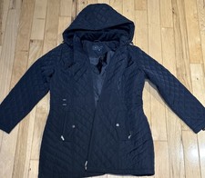 Guava Womens Quilted Hooded Jacket Black Size Xl New