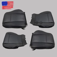 for 15-17 Ford F150 Lariat Driver Passenger Perforated Leather Seat Cover Black