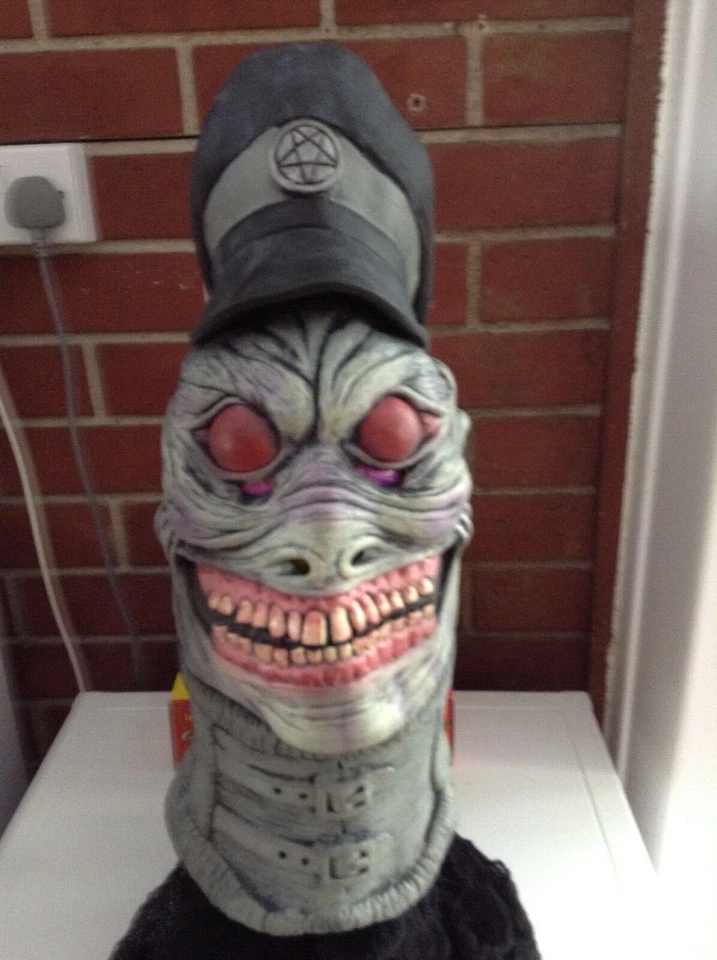 Halloween/Horror - Full Oversized Overhead and Neck Skeleton Cop Latex Mask - Image 3 of 4