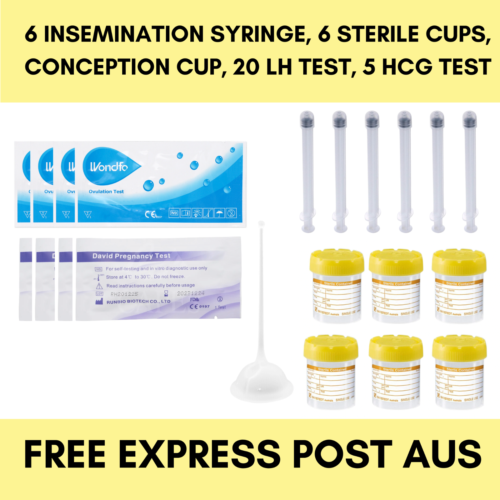 Home insemination kit 6 - Conception Cup, 20 Ovulation Test, 5 HCG Test - Picture 1 of 10