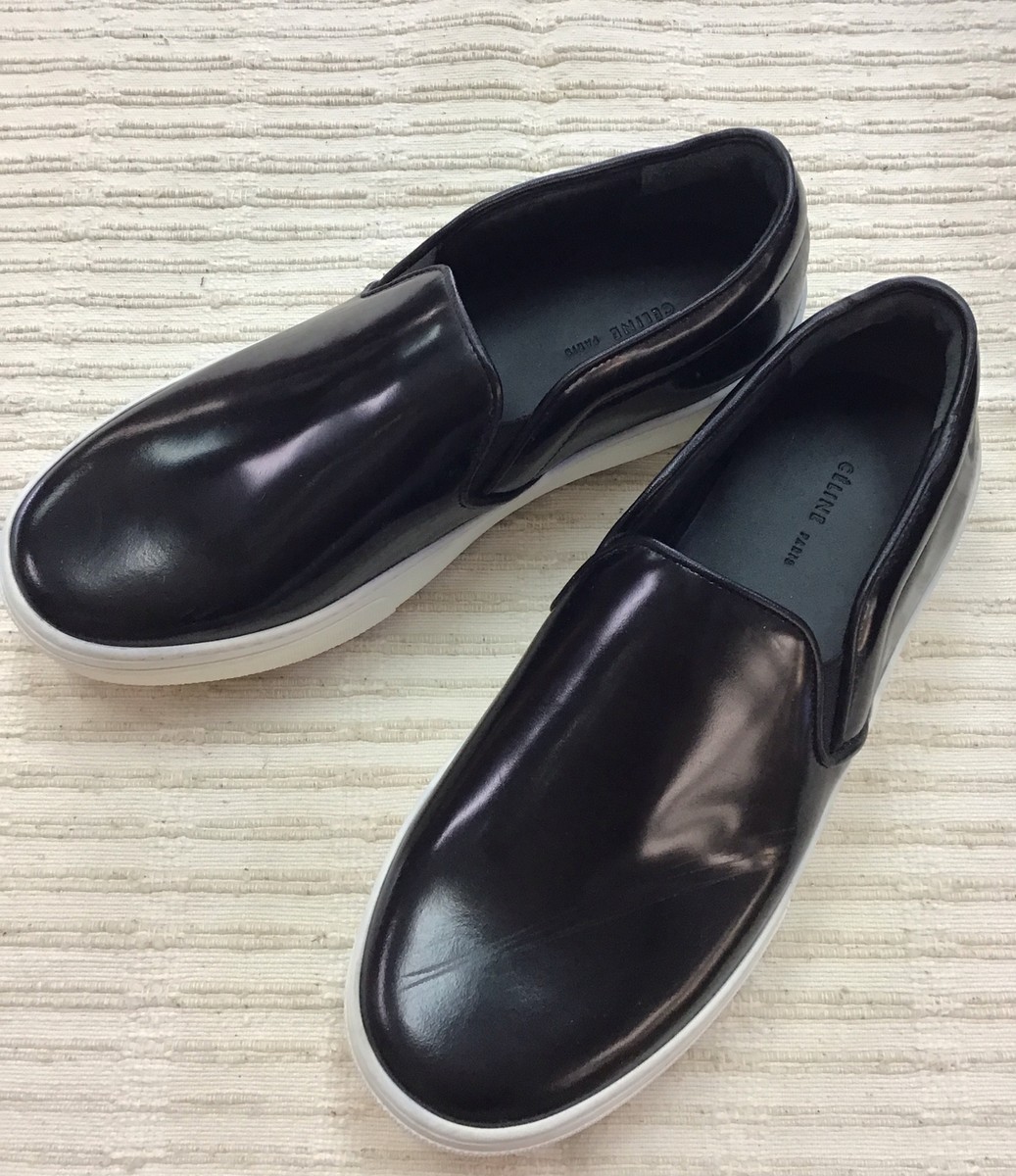 Celine Black Shiny Patent Leather Slip-on Sneakers Skater Celine Black Shiny Patent Leather Slip-on Sneakers Skater