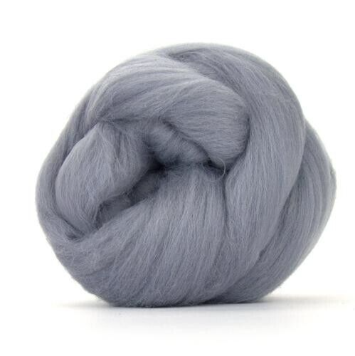 Grey Merino Wool dyed fibre roving / tops  - 50g- needle felting / hand spinning