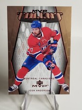 2023-24 UD MVP Josh Anderson 20th Anniversary MVP Talent Montreal Canadiens 