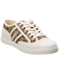 Baskets femme Gucci Gg toile et daim marron 36