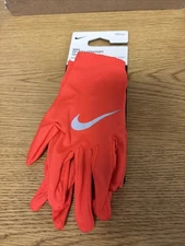Nike Miler Gloves Running Adult L/XL Dri-Fit Bright Crimson/Silver