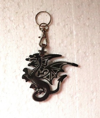 Drache, Schlüsselanhänger, schwarz, Nacht
