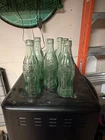 Set of 6 Vintage Georgia Green Hobbleskirt Coca-Cola Glass Bottles. (2) Ft. smit