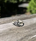 Vintage Ring All Sterling Silver 925 Fleur De Lis  Size 6 Estate Pull