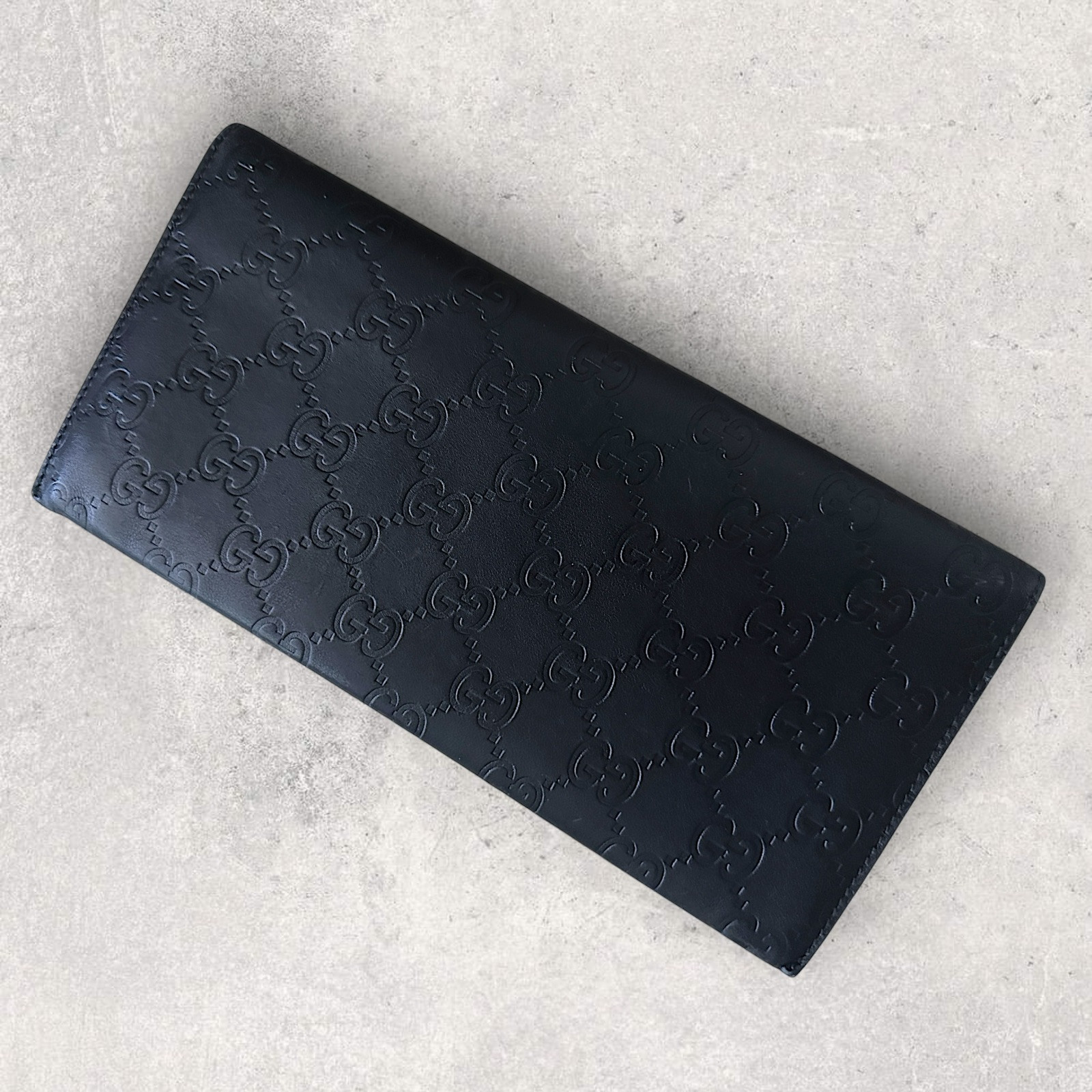 Gucci Monogram Leather Envelope Wallet - image 4