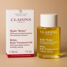 Clarins Relax Body Treatment Oil 1 oz – Soothing & Relaxing - Pure Plant Extract