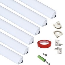 Thmoother 6-Pack Premium V Shape 16-Inch Led Strip Channel With Anti U
