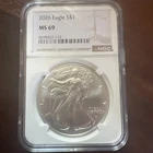 2026 W American Silver Eagle MS-69 NGC Ounce 1 Oz of Fine Silver - 1 Day Auction